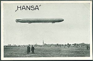 1912-09-19 Zeppelineren Hansa over Amager Fælled